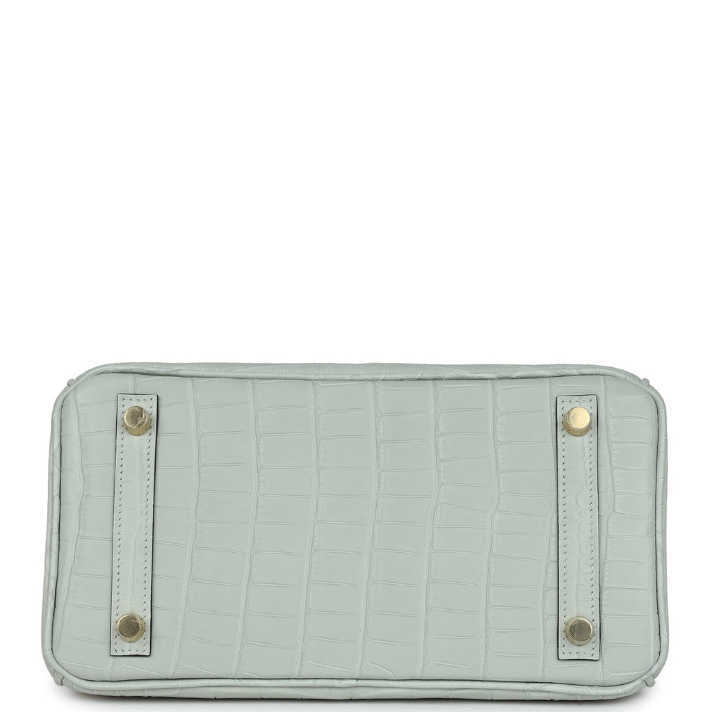 Hermès Birkin 25 Gris Neve Matte Faux Leather Gold Hardware