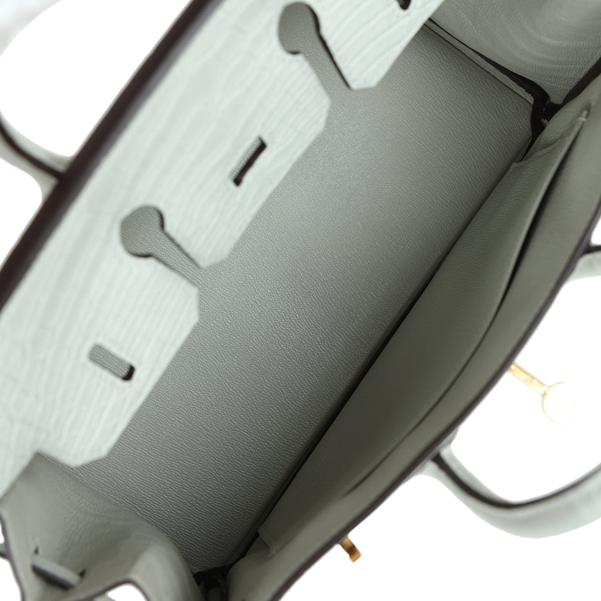 Hermès Birkin 25 Gris Neve Matte Faux Leather Gold Hardware