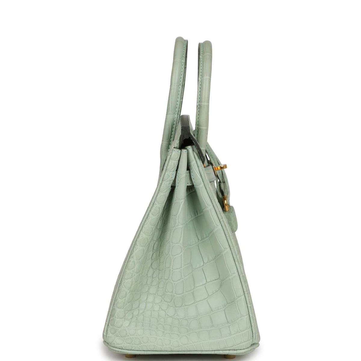 Hermès Birkin 25 Vert D'Eau Matte Faux Leather Gold Hardware