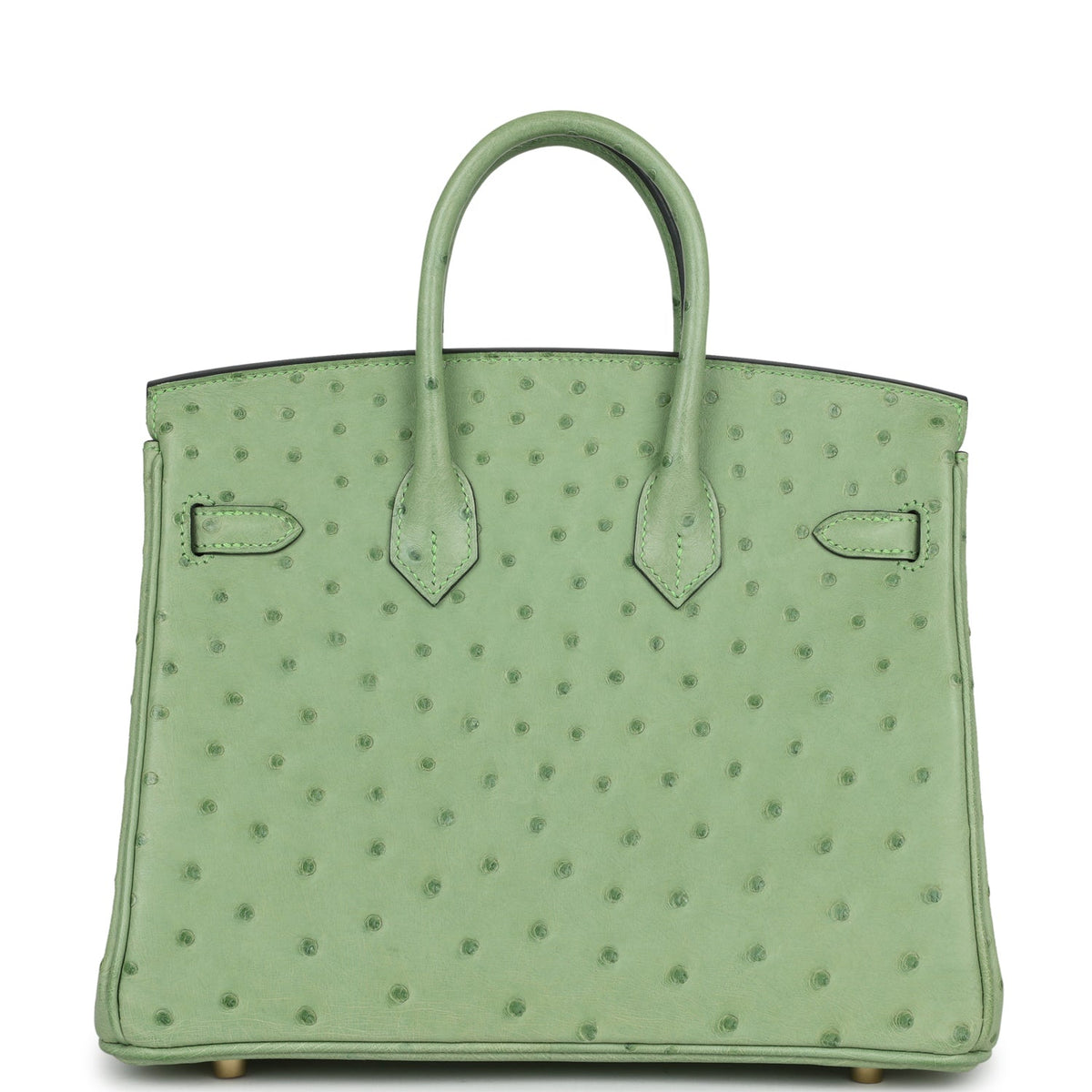 Hermès Birkin 25 Vert Criquet Ostrich Gold Hardware