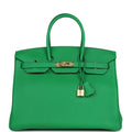 Hermès Birkin 35 Bambou Clemence Gold Hardware