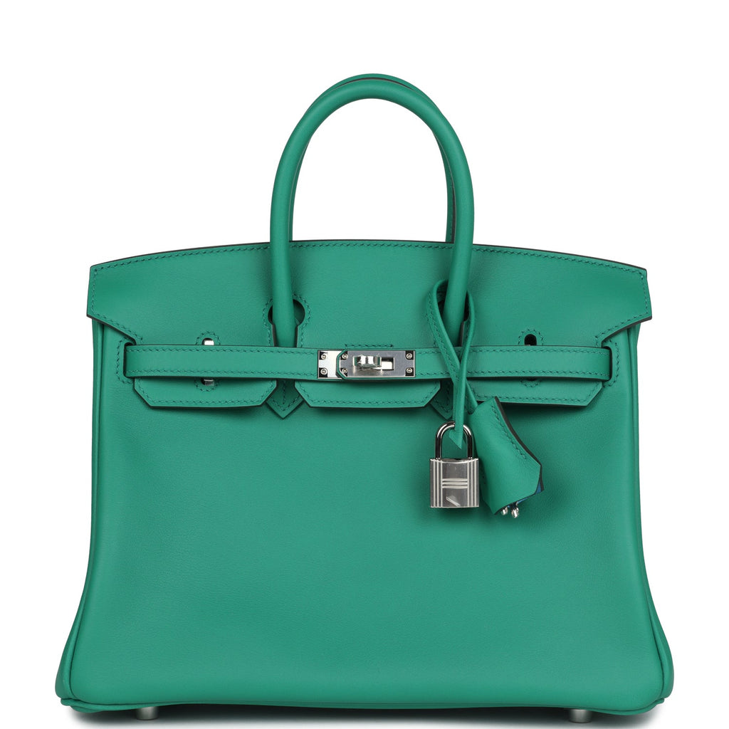 Hermès Birkin 25 Vert Vertigo Verso Swift Palladium Hardware