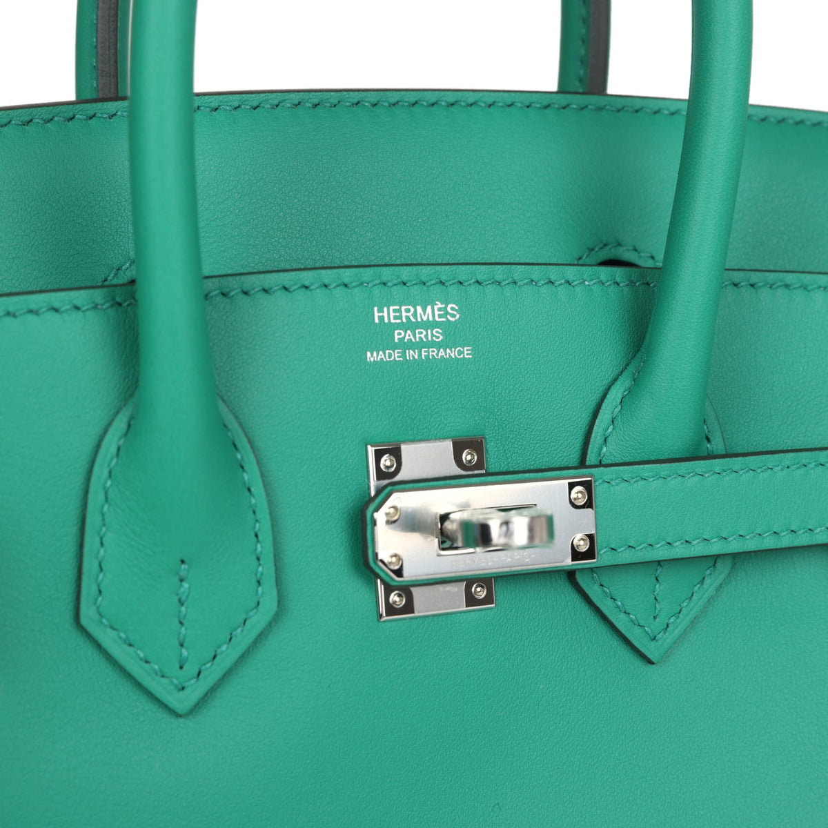 Hermès Birkin 25 Vert Vertigo Verso Swift Palladium Hardware