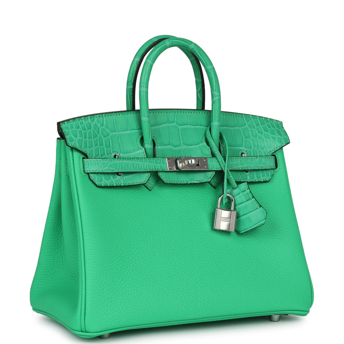 Hermès Birkin 25 Vert Comics Togo-textured Faux Leather and Matte Faux Leather Touch Palladium Hardware
