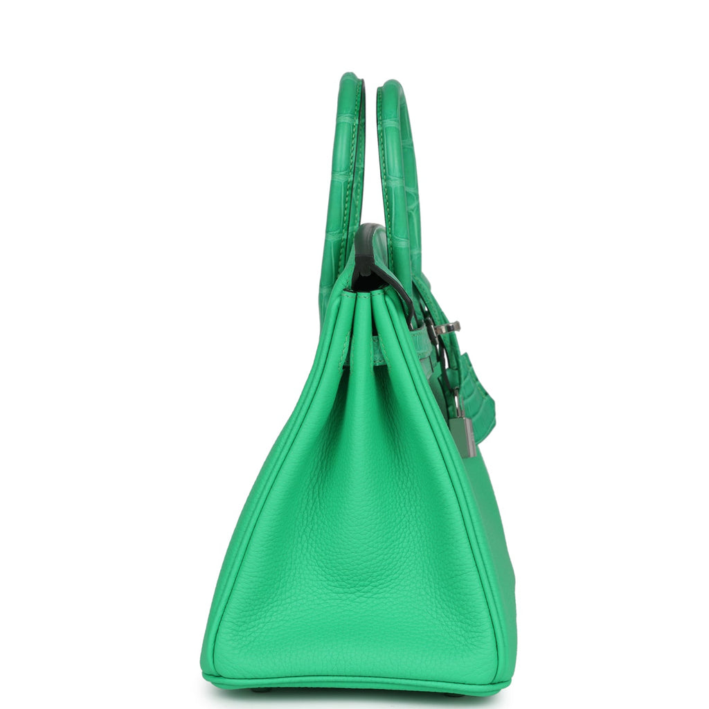 Hermès Birkin 25 Vert Comics Togo-textured Faux Leather and Matte Faux Leather Touch Palladium Hardware