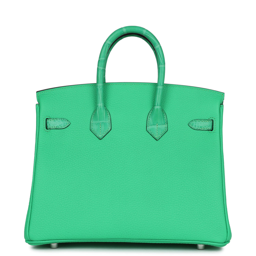 Hermès Birkin 25 Vert Comics Togo-textured Faux Leather and Matte Faux Leather Touch Palladium Hardware