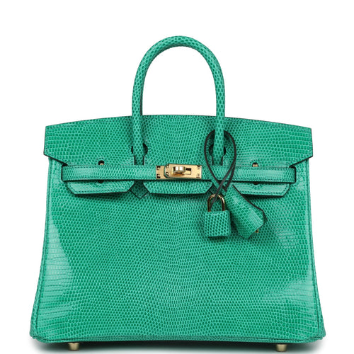 Hermès Birkin 25 Menthe Faux Leather Gold Hardware