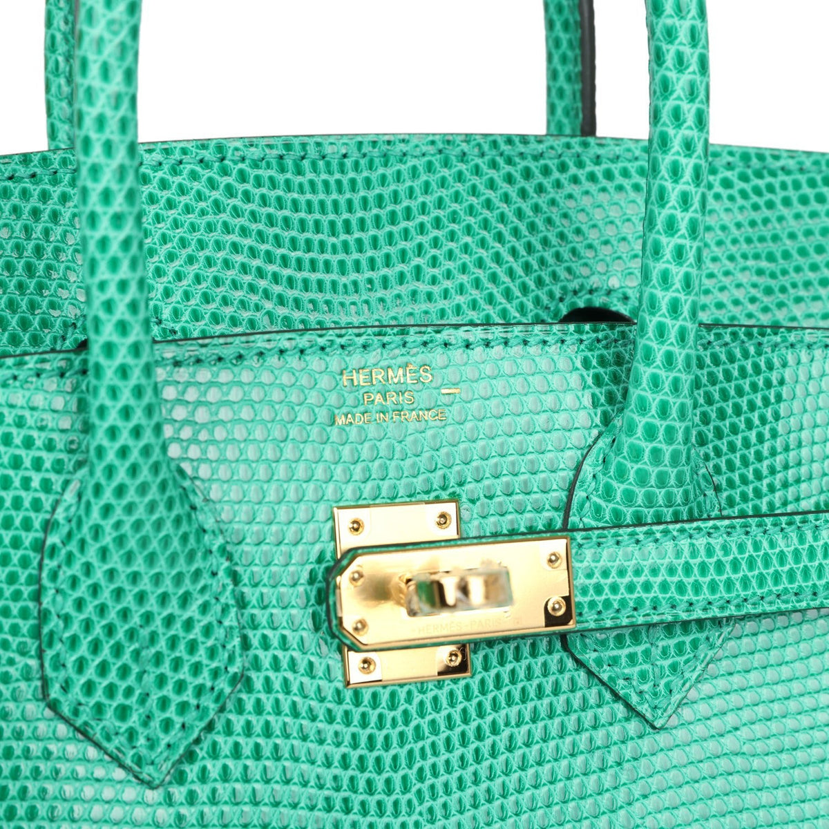 Hermès Birkin 25 Menthe Faux Leather Gold Hardware