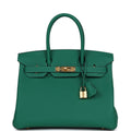 Hermès Birkin 30 Vert Vertigo Togo Gold Hardware