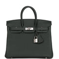 Hermès Birkin 25 Vert Fonce Togo Palladium Hardware