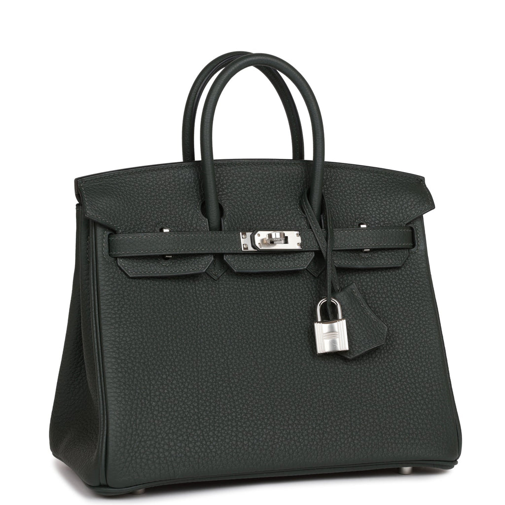 Hermès Birkin 25 Vert Fonce Togo Palladium Hardware