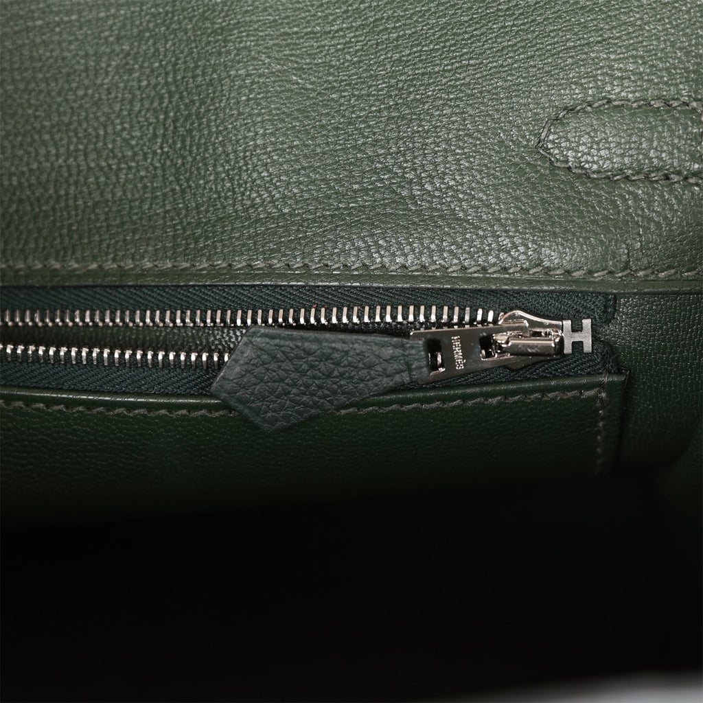 Hermès Birkin 25 Vert Fonce Togo Palladium Hardware