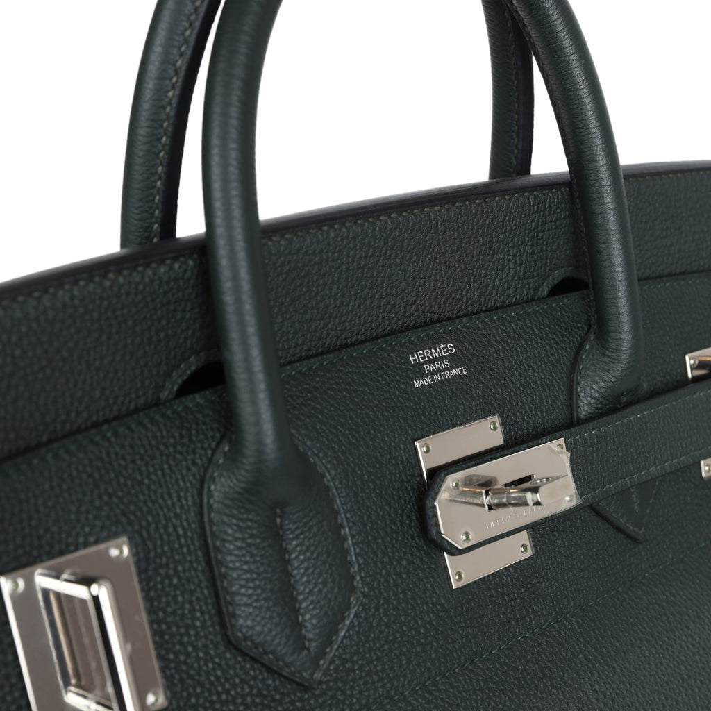 Hermès HAC Birkin 40 Vert Fonce Togo Palladium Hardware