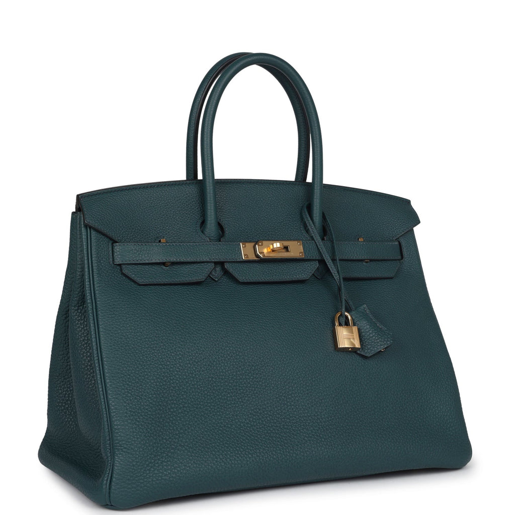 Hermès Birkin 35 Vert Rousseau Togo Gold Hardware