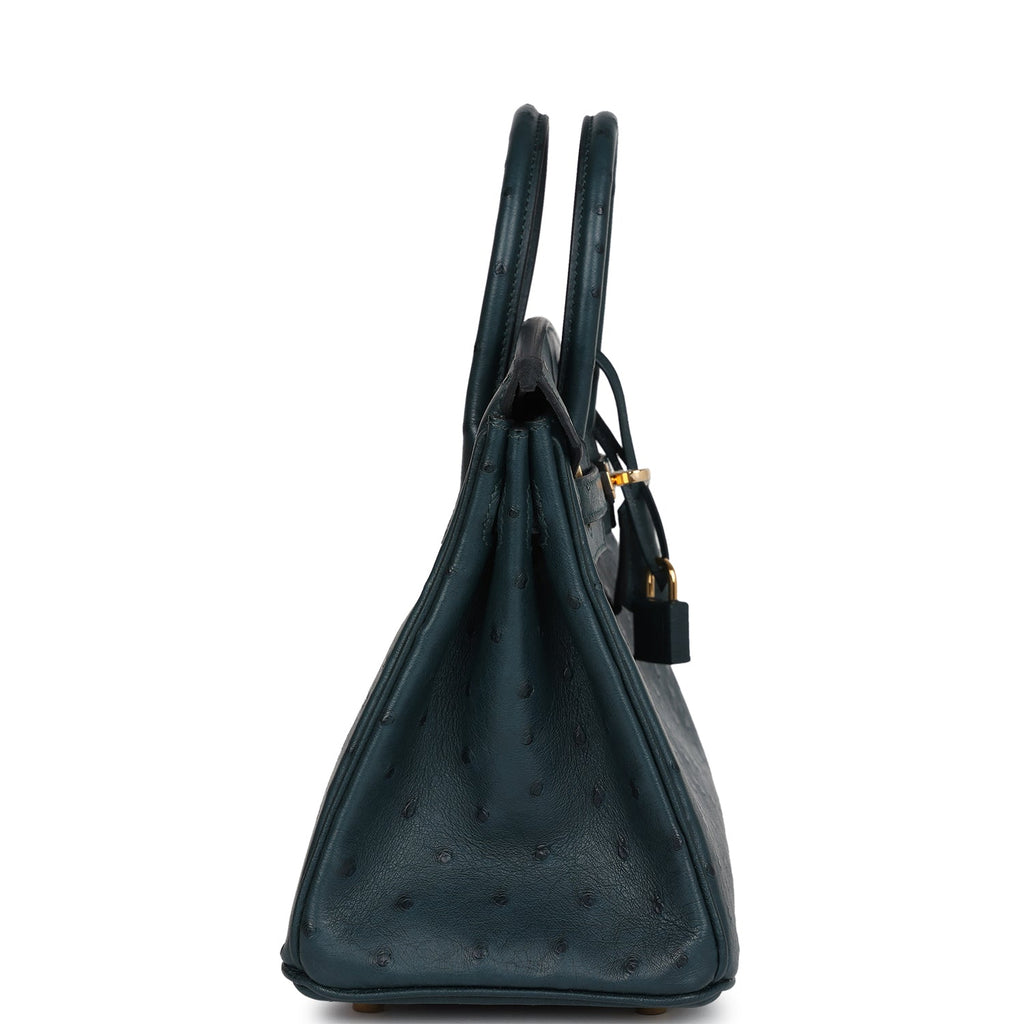 Hermès Birkin 25 Vert Cypres Ostrich Gold Hardware