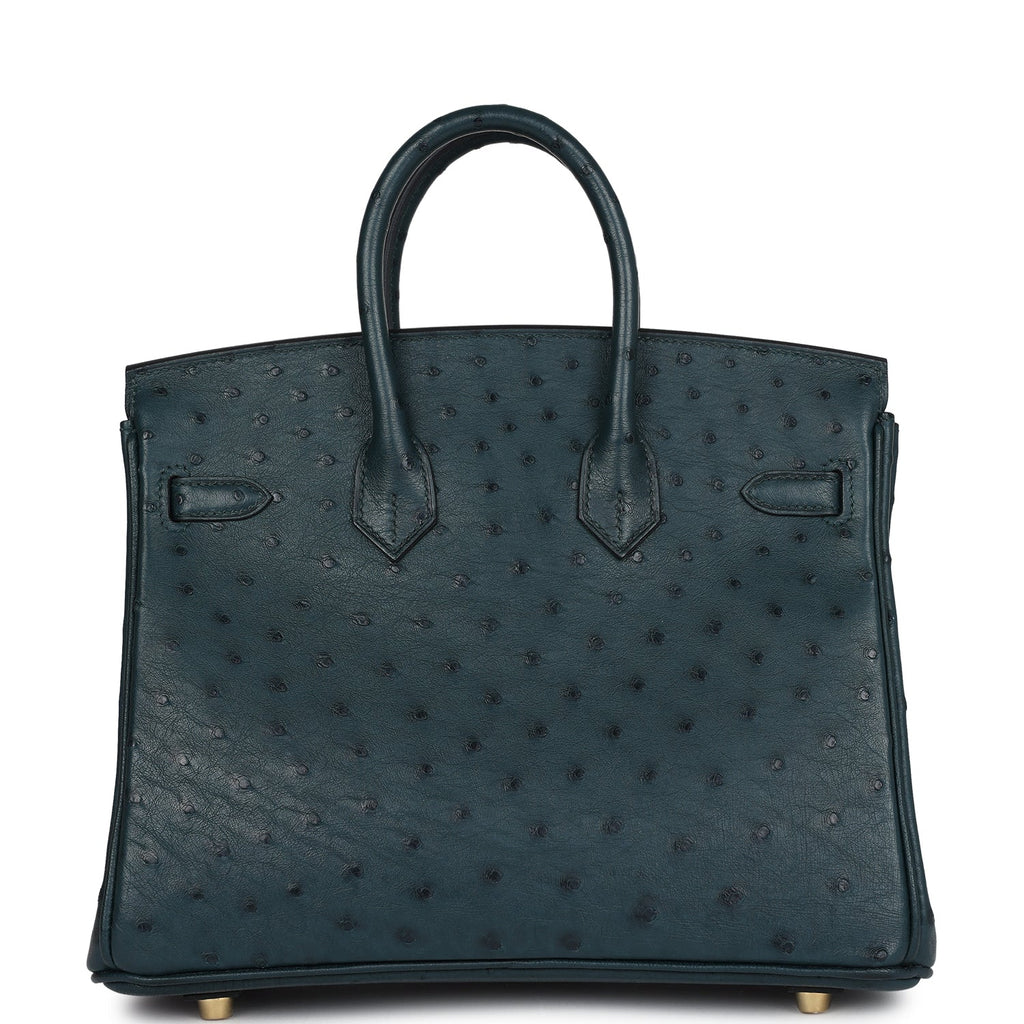 Hermès Birkin 25 Vert Cypres Ostrich Gold Hardware
