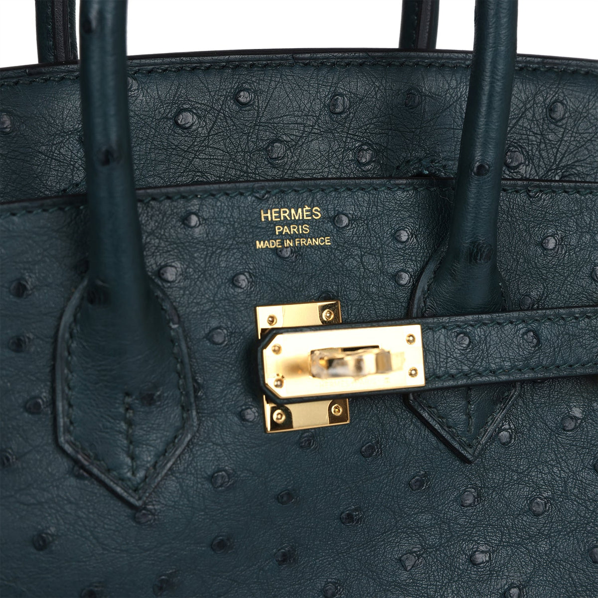 Hermès Birkin 25 Vert Cypres Ostrich Gold Hardware