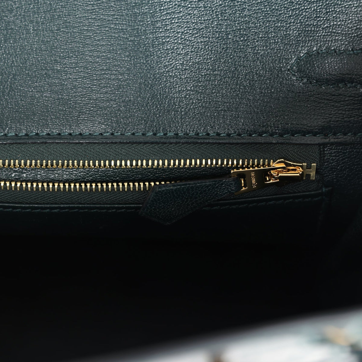 Hermès Birkin 25 Vert Cypress Shiny Faux Leather Gold Hardware