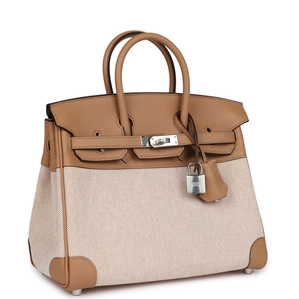 Hermès Birkin 25 Toile H and Chai Swift Palladium Hardware