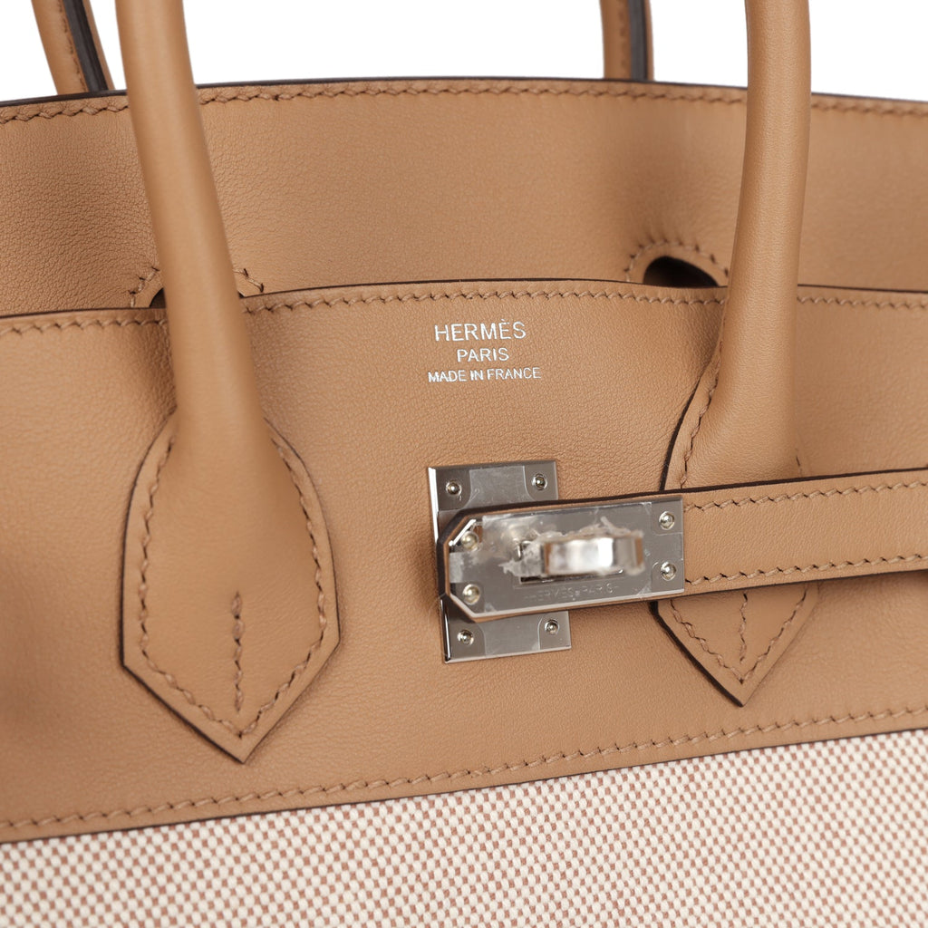 Hermès Birkin 25 Toile H and Chai Swift Palladium Hardware