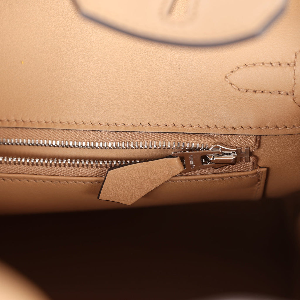 Hermès Birkin 25 Toile H and Chai Swift Palladium Hardware