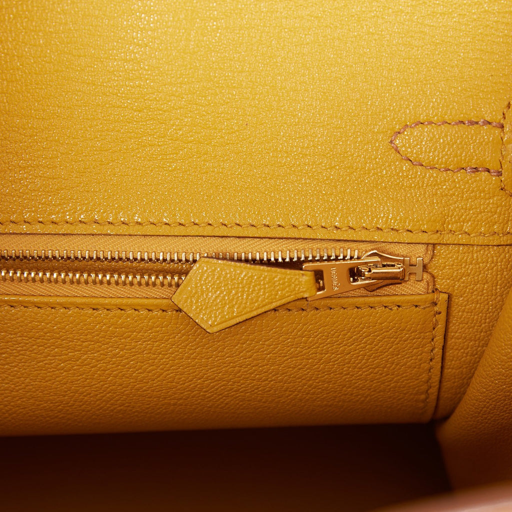 Hermès Special Order (HSS) Birkin 25 Gold and Jaune Ambre Togo Brushed Gold Hardware