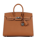 Hermès Birkin Sellier 25 Gold Epsom Palladium Hardware