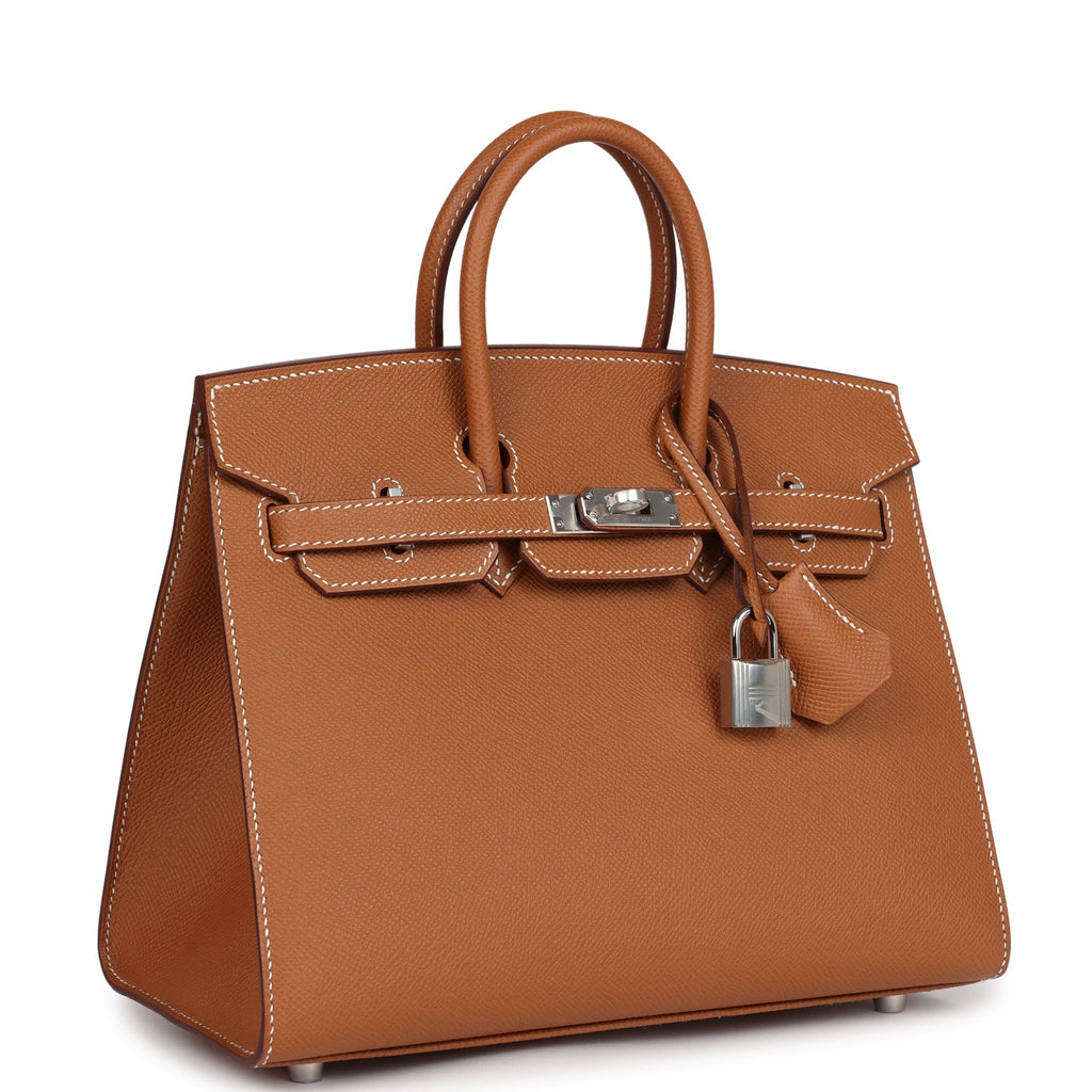Hermès Birkin Sellier 25 Gold Epsom Palladium Hardware