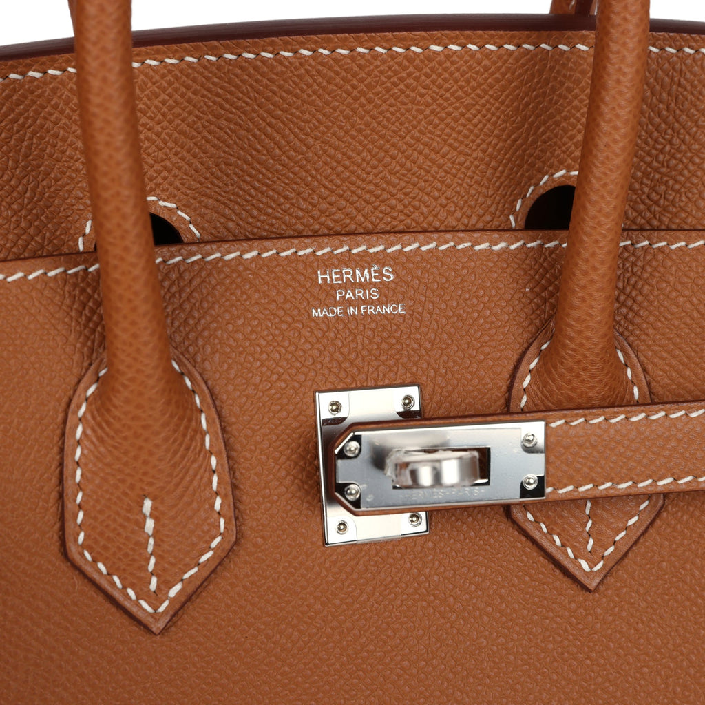 Hermès Birkin Sellier 25 Gold Epsom Palladium Hardware