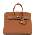 Hermès Birkin Sellier 25 Gold Epsom Gold Hardware