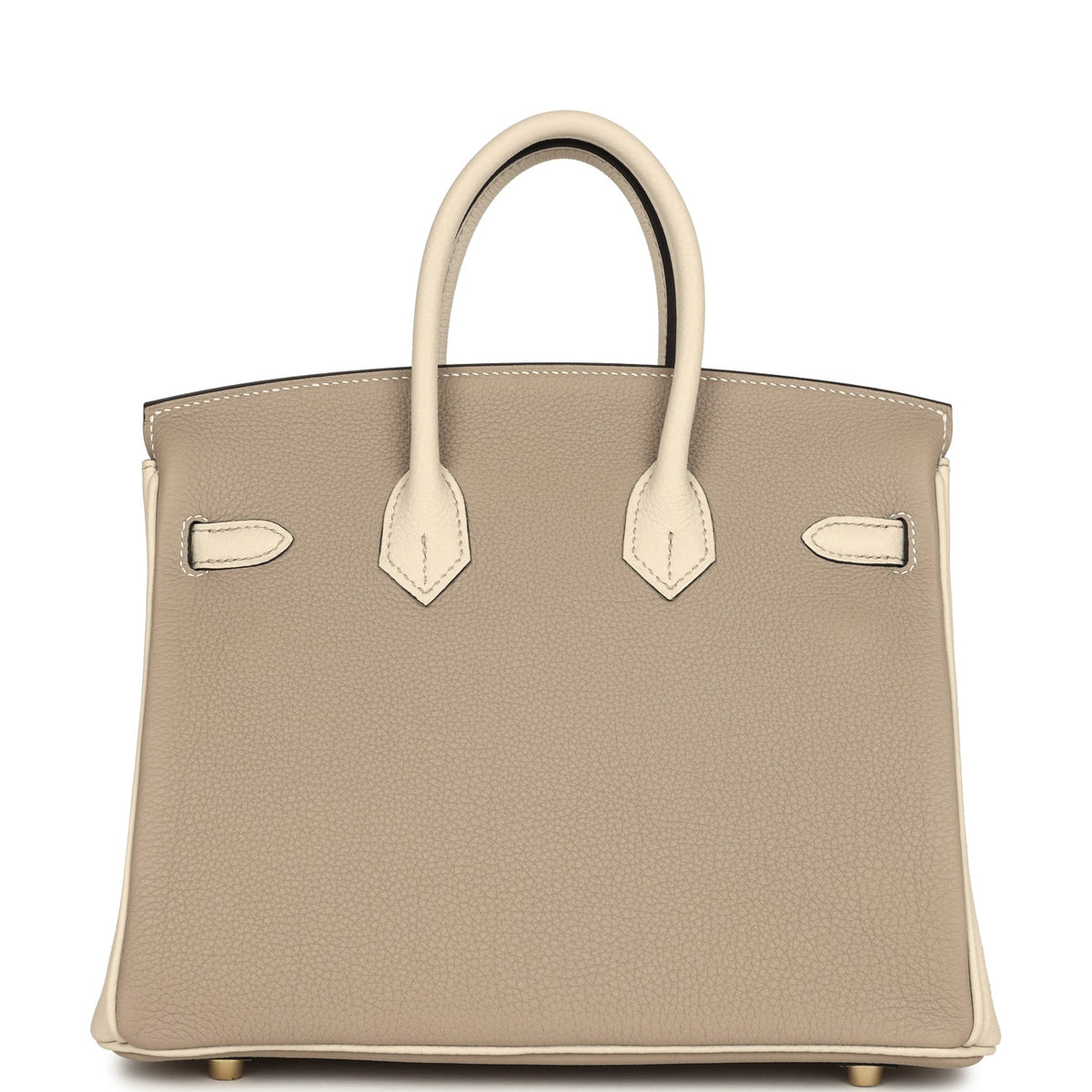 Hermès Special Order (HSS) Birkin 25 Gris Tourterelle and Craie Togo Brushed Gold Hardware