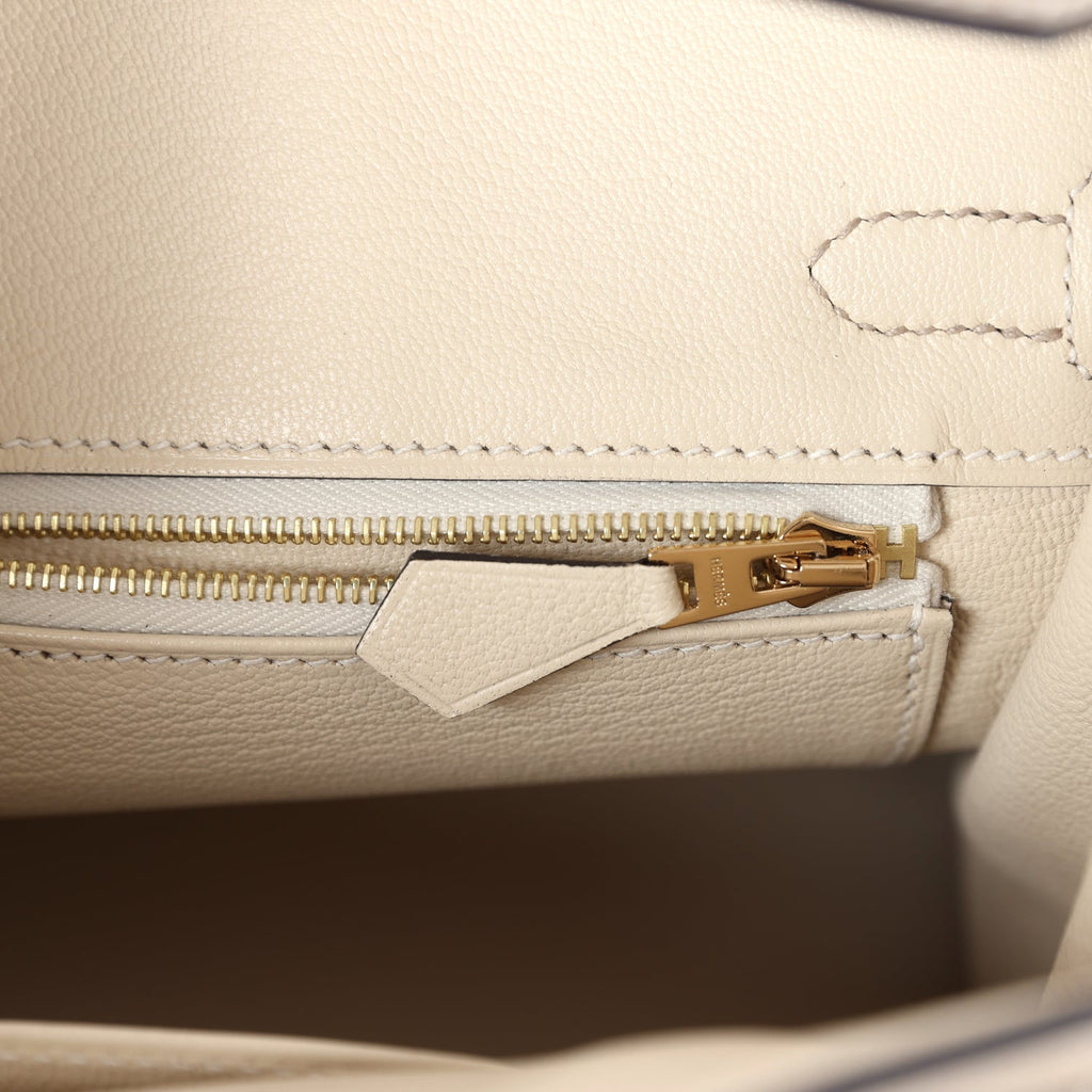 Hermès Special Order (HSS) Birkin 25 Gris Asphalte and Craie Togo Brushed Gold Hardware