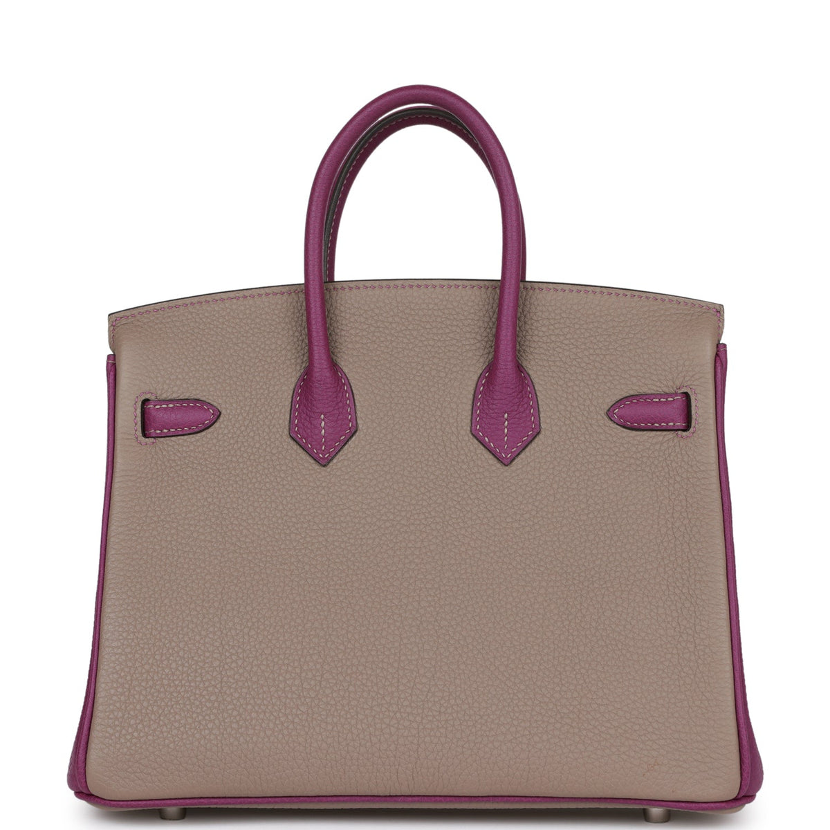 Hermès Special Order (HSS) Birkin 25 Gris Asphalte and Anenome Togo Brushed Palladium Hardware