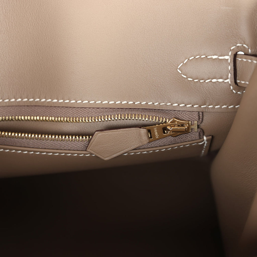 Hermès Birkin 25 Etoupe Swift Gold Hardware