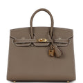 Hermès Birkin Sellier 25 Etoupe Epsom Gold Hardware