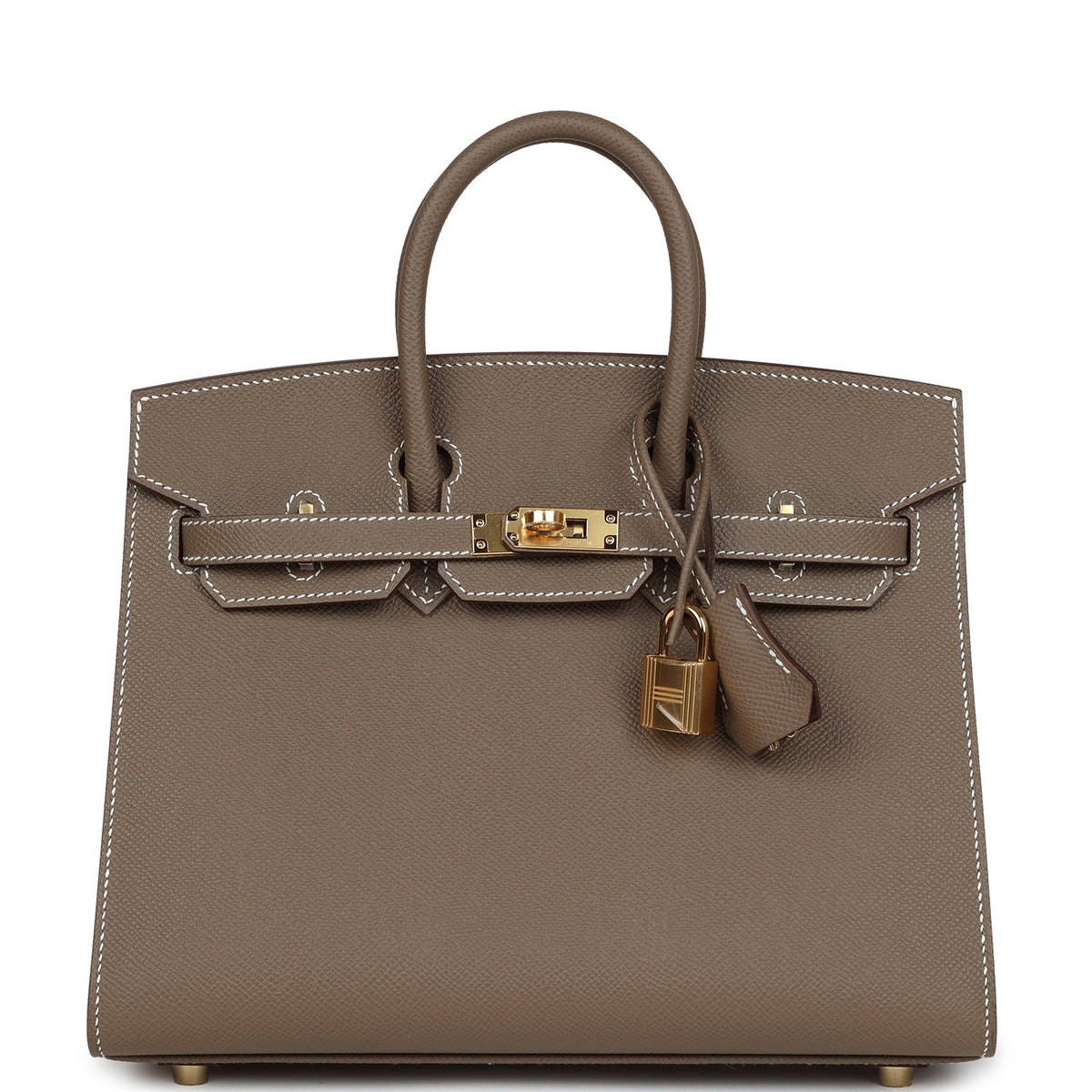 Hermès Birkin Sellier 25 Etoupe Epsom Gold Hardware