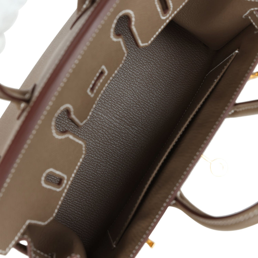 Hermès Birkin Sellier 25 Etoupe Epsom Gold Hardware