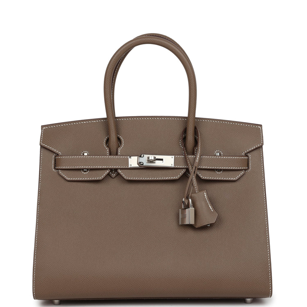 Hermès Birkin Sellier 30 Etoupe Epsom Palladium Hardware