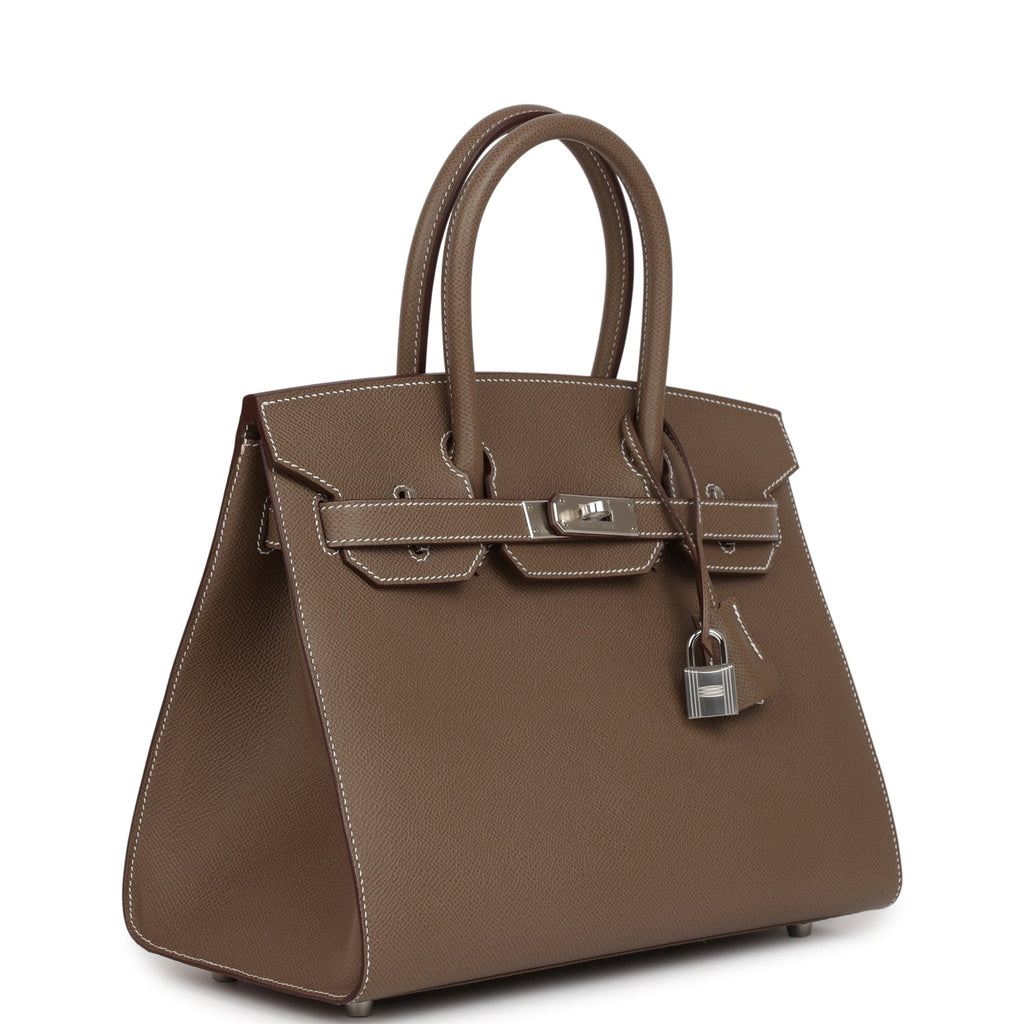 Hermès Birkin Sellier 30 Etoupe Epsom Palladium Hardware