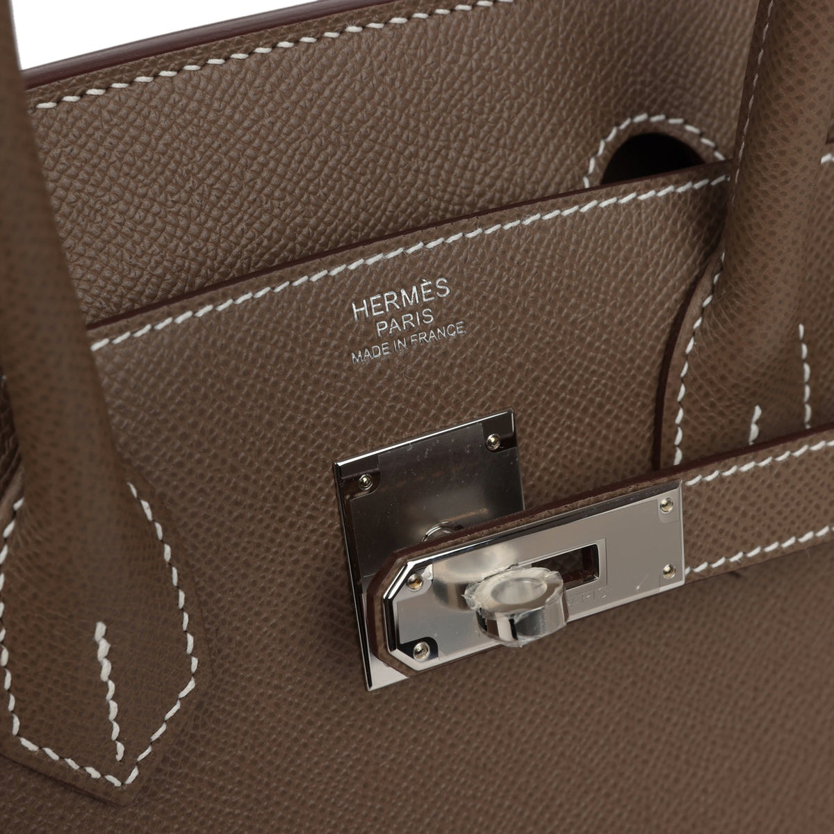 Hermès Birkin Sellier 30 Etoupe Epsom Palladium Hardware