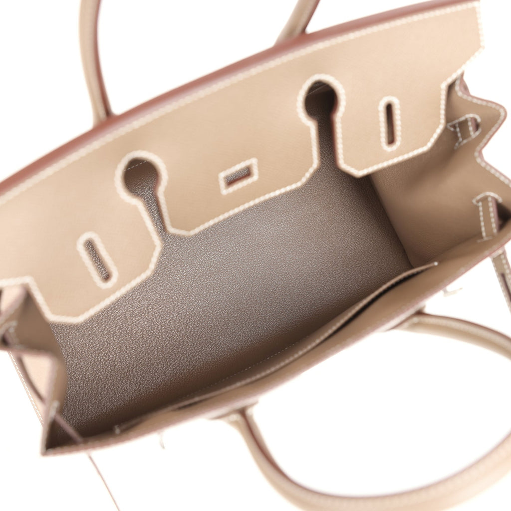 Hermès Birkin Sellier 30 Etoupe Epsom Palladium Hardware