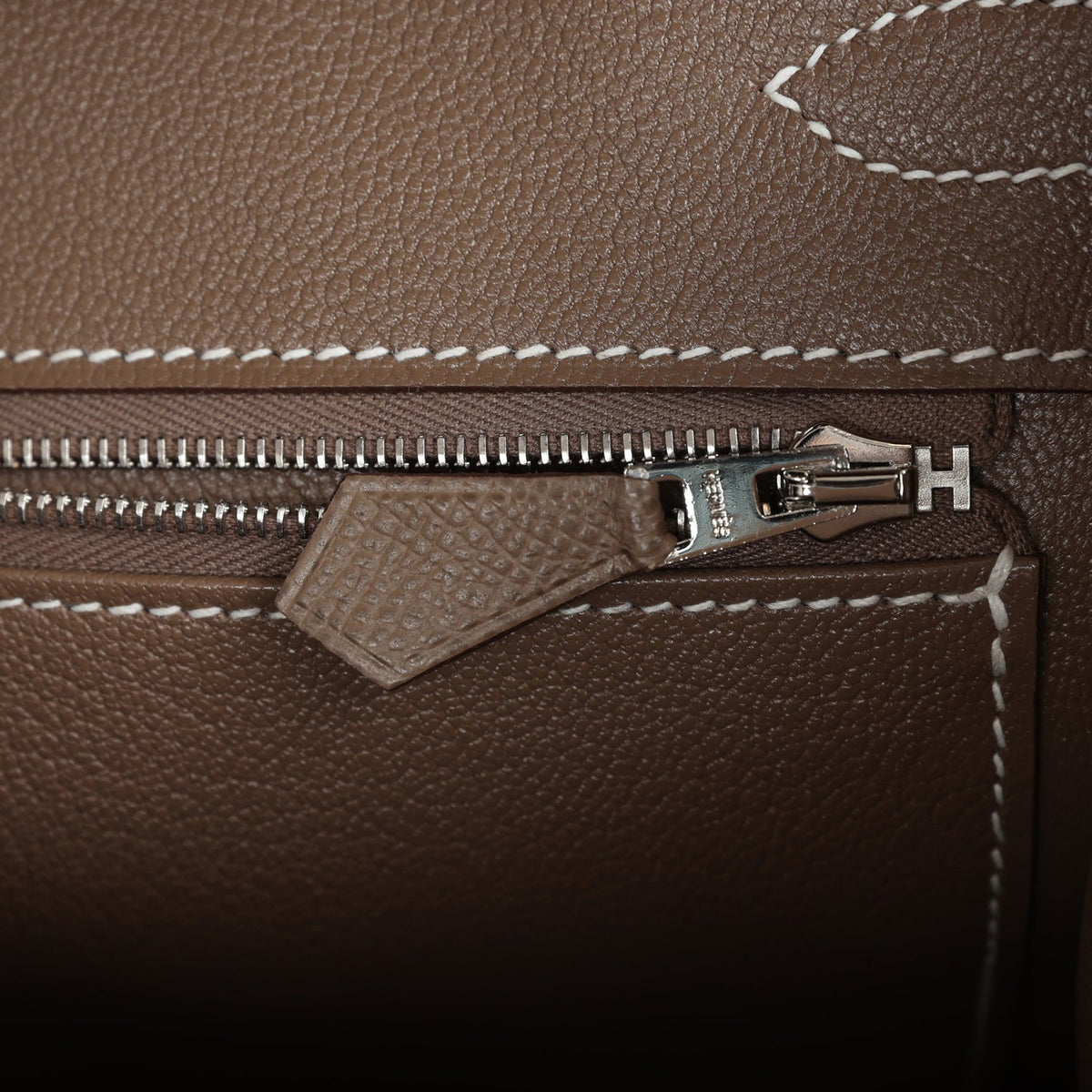 Hermès Birkin Sellier 30 Etoupe Epsom Palladium Hardware