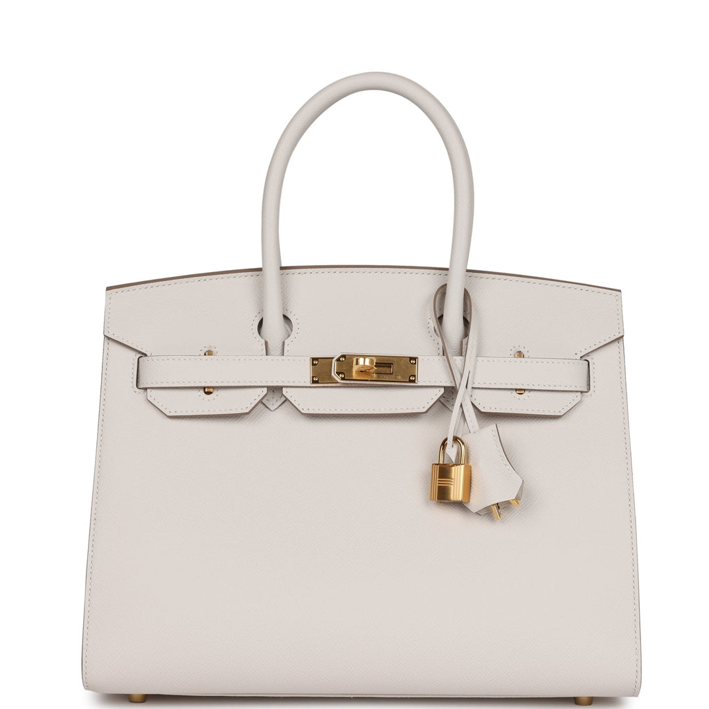 Hermès Birkin Sellier 30 Gris Pale Epsom Gold Hardware