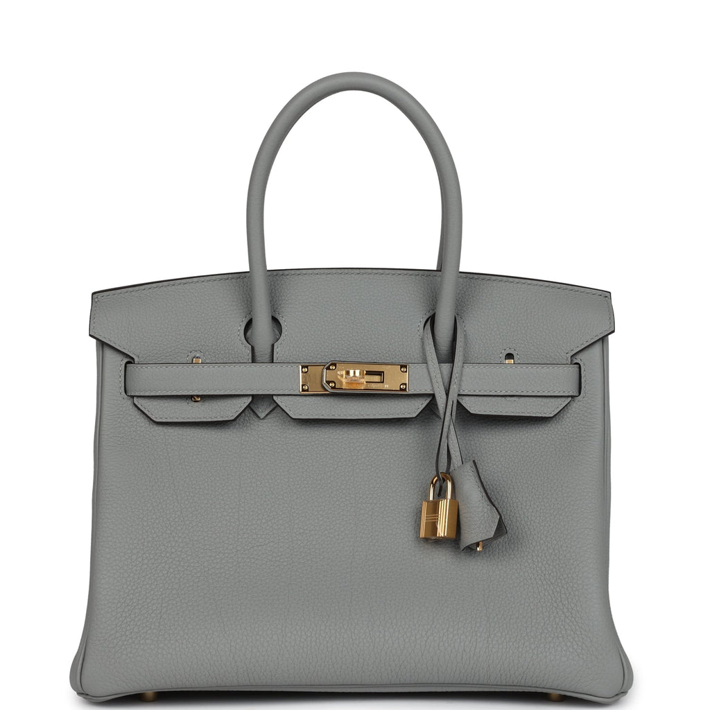 Hermès Birkin 30 Gris Mouette Togo Gold Hardware