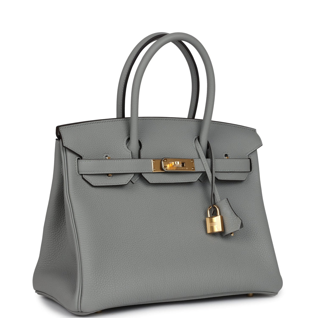 Hermès Birkin 30 Gris Mouette Togo Gold Hardware