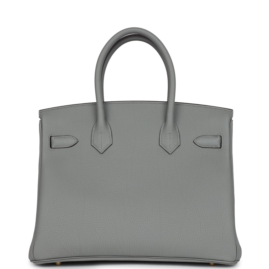 Hermès Birkin 30 Gris Mouette Togo Gold Hardware