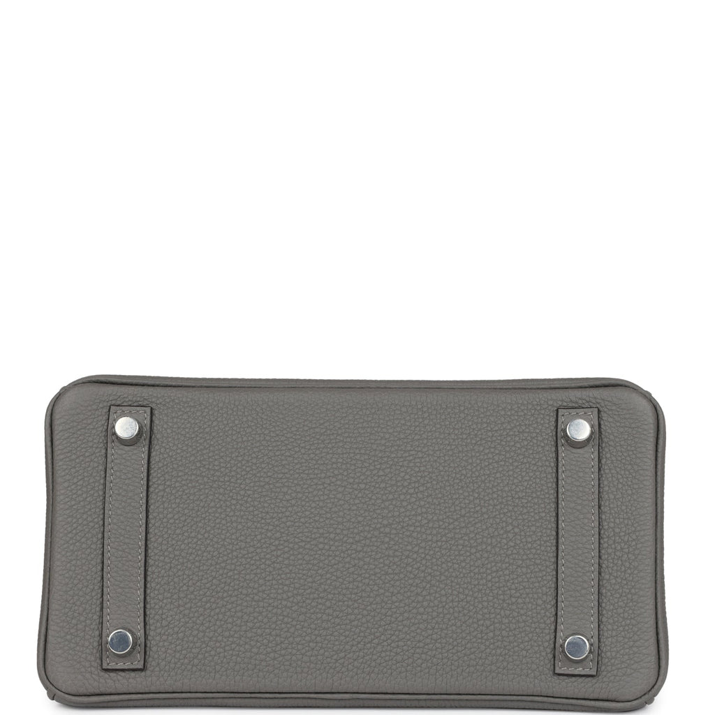 Hermès Birkin 25 Gris Meyer Togo-textured Faux Leather and Gris Ciment Matte Faux Leather Touch Palladium Hardware