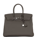 Hermès Birkin 35 Gris Meyer Togo Palladium Hardware