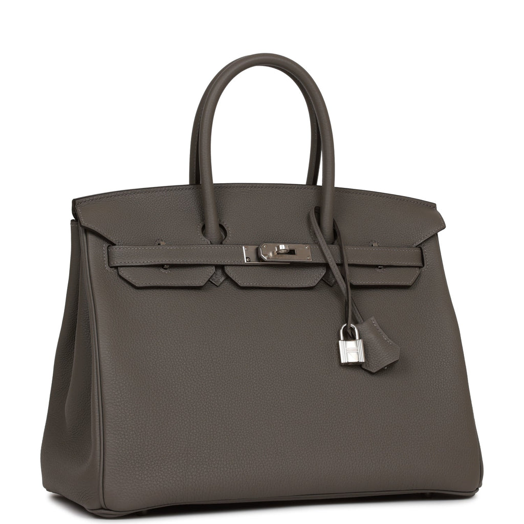 Hermès Birkin 35 Gris Meyer Togo Palladium Hardware