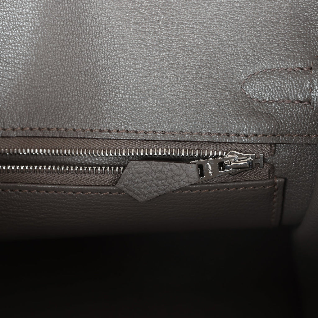 Hermès Birkin 25 Etain Togo Palladium Hardware